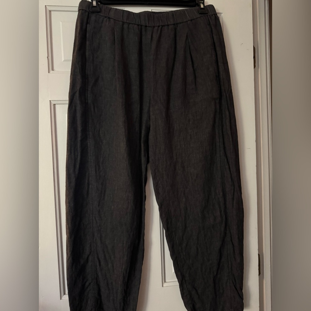 Eileen Fisher Charcoal Lantern-Style Pants